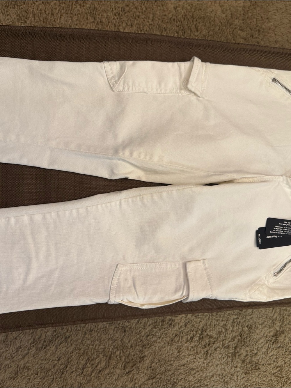 White Women’s Cargo Jeans - Clean Casual Style